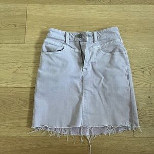 denim mini skirt